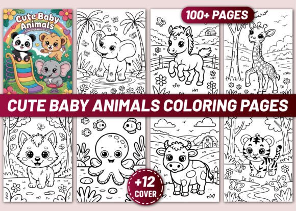 100+ Cute Baby Animals Coloring Pages: A Designer's Creative Asset