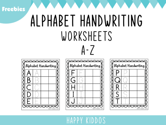 Alphabet Handwriting Worksheets Freebies: A Design Asset for Visual Learning