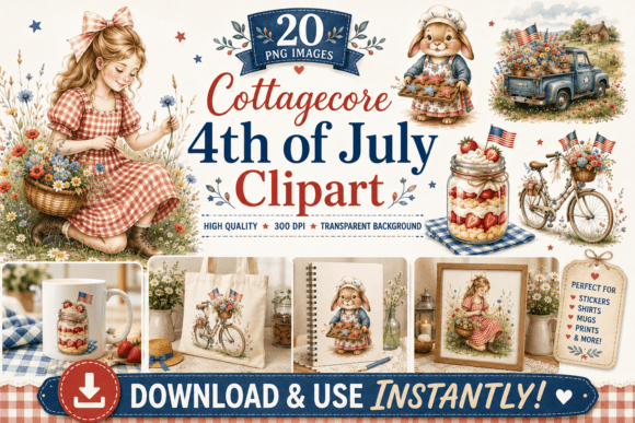 Cottagecore 4th of July: Patriotic Charm for Modern Design