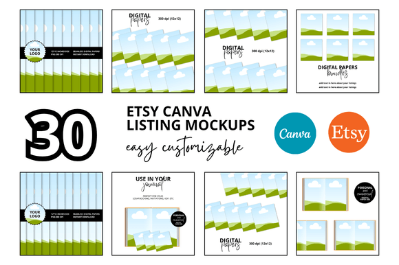 Elevate Your Etsy Shop with 30 Journal Pages Etsy Mockups Templates