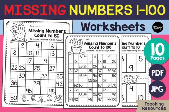 Fill in the Missing Number Worksheets: A Design Asset for Foundational Learning
