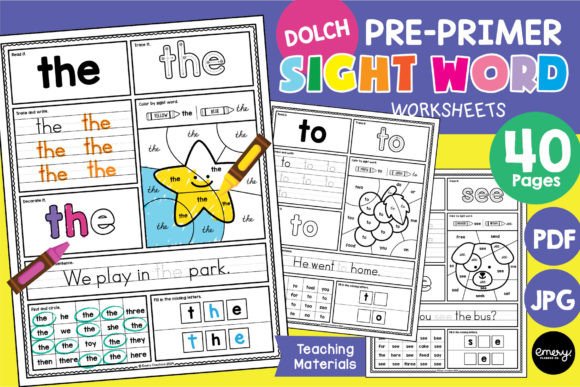 Preschool Dolch Sight Word Worksheets: Designing for Early Literacy
