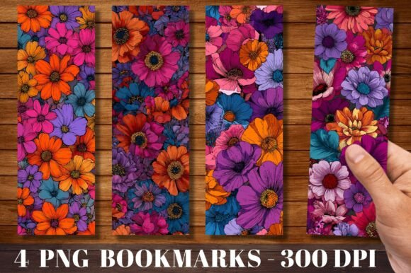 Retro Floral Patterns PNG Bookmark PNG: Design & Application