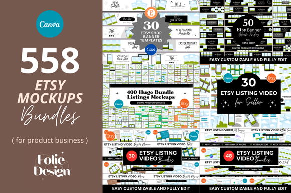 Transform Your Etsy Shop with 558 Professional Mockup Templates